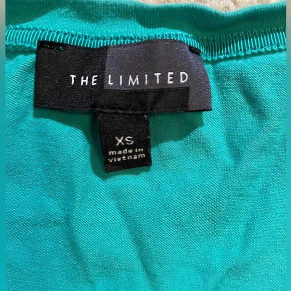 NWOT The Limited Aqua Teal V-neck T-shirt XS - Picture 8 of 10